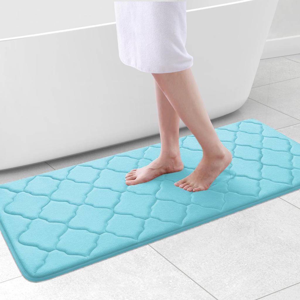 Olanly Bath Mat Rug Machine Wash Dry Cozy Memory Foam Ultra Soft Bathroom Rug Thick Bath Mat For Bathroom Floor Tub And Shower