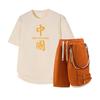 Men's Short Sleeved Set Summer Short Sleeved Slim Fit Upper Garment Men's Two-piece Set