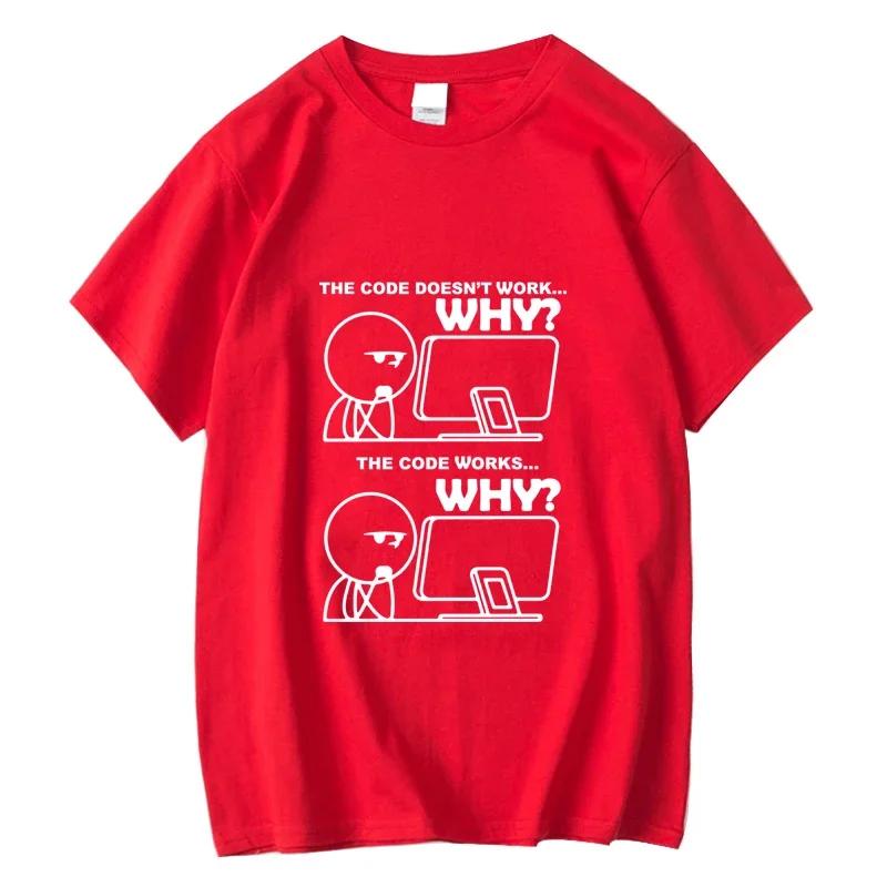 Men Women Cotton Funny Programmer Print Quality Tshirt Summer Loose Oneck Cool Short Sleeve Male Tees High Quality