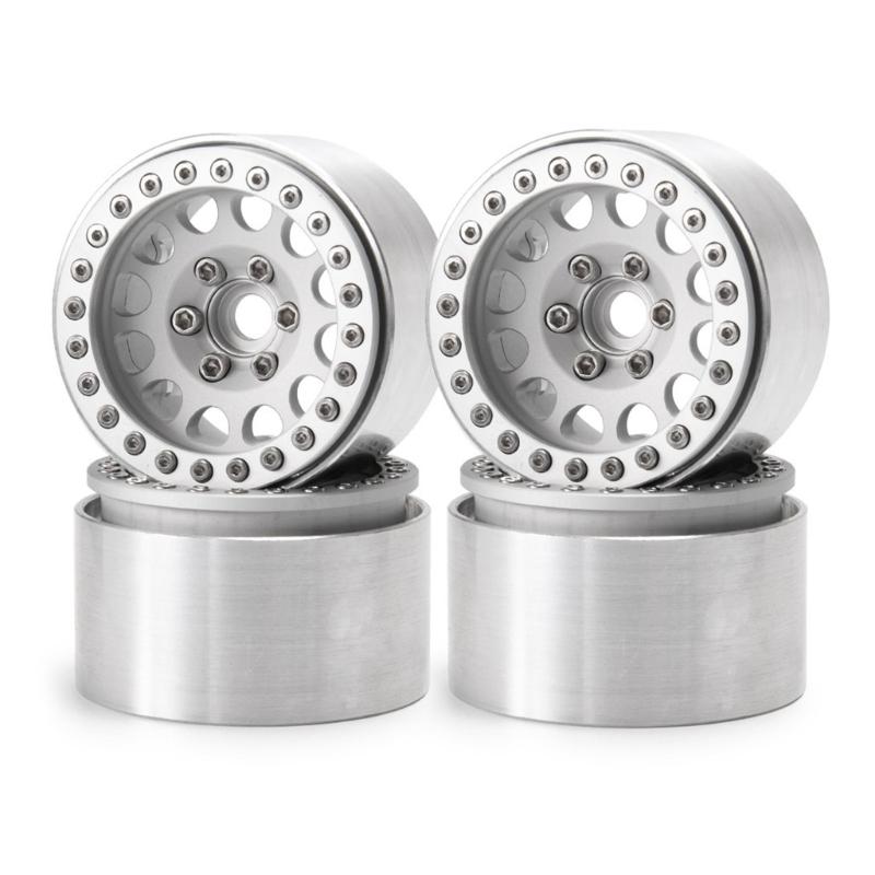 Fashionable Machined Sturdy Aluminum Alloy Beadlock Rims for 1/10 Scale Rock Crawlers Deep Dish Designs Accessory