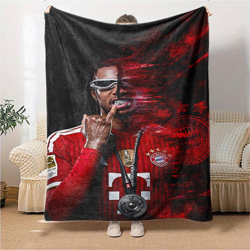 Michael Olise Player Season Blankets Flannel Printed Breathable Warm Throw Blanket for Home Office Bedspreads 0708a45