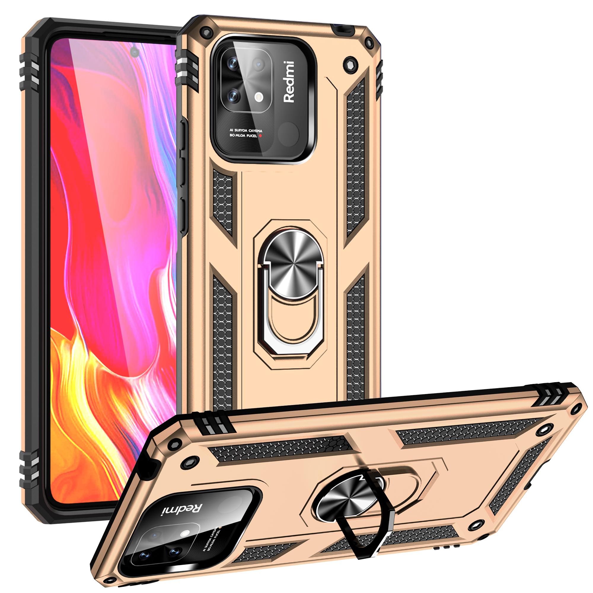 

Бізнес протиударний чохол для Redmi 10C Case Redmi 10C Coque Ring Holder Phone Case For Redmi 10 C Redmi10 C 220333QAG Funda For Redmi 10C золотий
