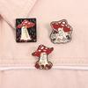 Wandering Ghost with Mushroom Umbrella Enamel Pins Halloween Spooky Brooches Lapel Badge Fashion Jewelry Gifts for Friends