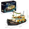 1306 Pcs Lighted Canal Boat House Diy Retro Building Blocks Toys Home Decor Ornament Kids Educational Assembly Toy Birthday Gift