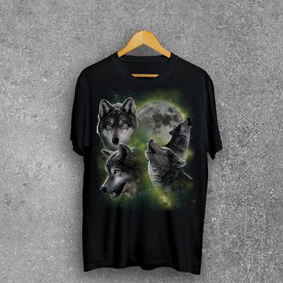 90s Retro Wolves Howling At the Moon T-shirt, Vintage Tee, Graphic Shirt
