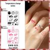 Temperature-Sensitive Succubus Finger Color-Changing Waterproof Tattoo Sticker - Cute Cartoon Design