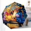 1 Automatischer Winnie Puuh, Tigger Motiv Bunter 8-Speichen Tragbarer Regenschirm für Damen und Herren, Ein Kompakter Begleiter für den Weg zur Arbeit Geeignet für Da