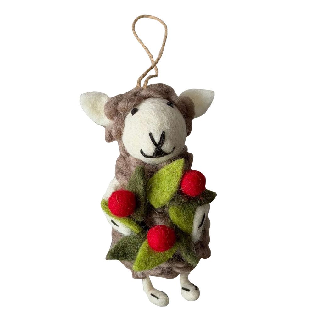 Cute Sheep Wool Pendant, Doll Accessory, Animal Doll Keychain, Bag Charm