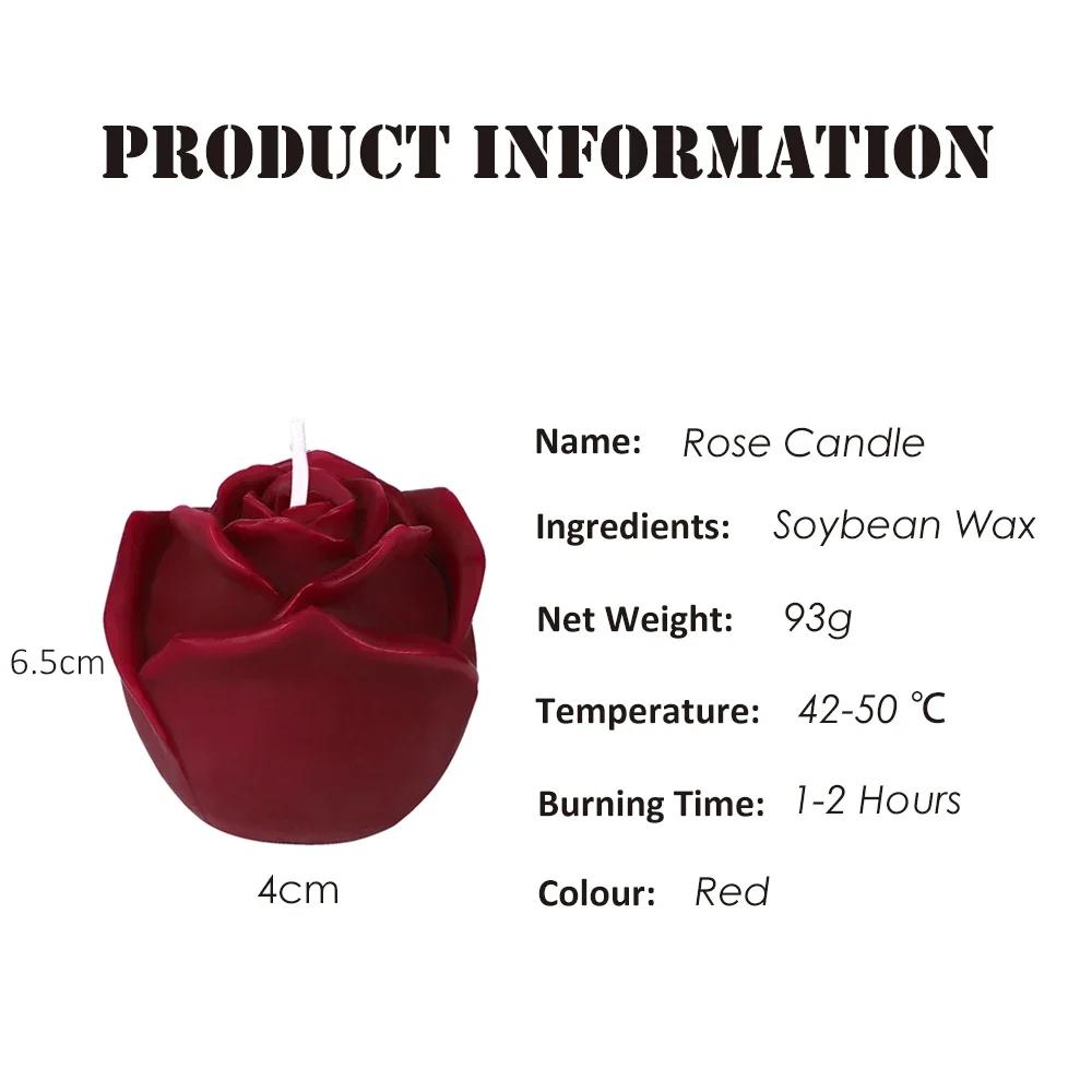 3D  Love Rose Flower Low Temperature Sex Candles SM Low Heat Massage Candles Passionate Wax for Adult Erotic Penis Toys