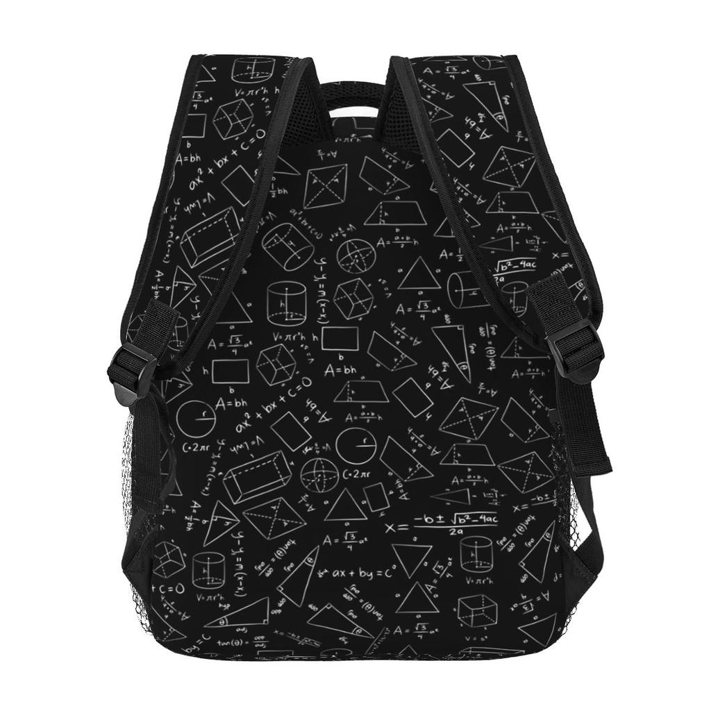 Mathe-Thema Schwarz-Weiß Gleichungsdesign Schülerrucksack Schultasche Tagesrucksack für Jungen Mädchen Mode Buchertasche Umhängetaschen