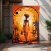 1pc African Ethnic Women Printing Lightweight Flannel Blanket, Comfortable and Warm Blanket,  Sofa Bed and Couch Office, Suitable for Gift Blankets