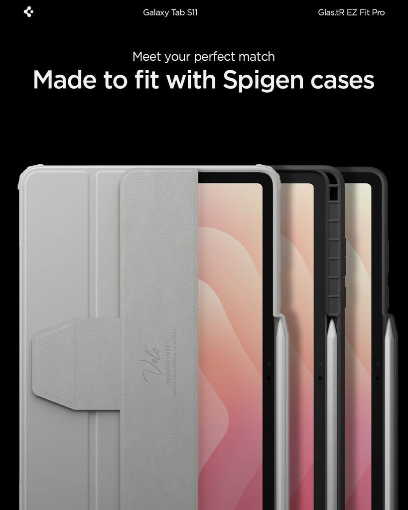Spigen Galaxy Tab S11 Glass Screen Protector with Application 9H Tempered Glass with Nano Coating and Shatterproof 1 Screen Protector Kit, Protection,