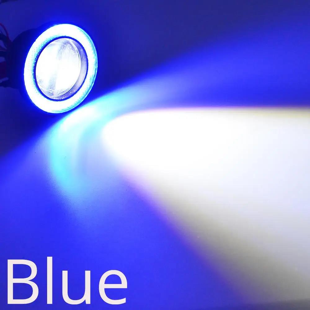2Pcs Auto 30W Driving DRL Fog Lights COB Angel Eye 64/76/89mm Car Ambient Lamps Waterproof Daytime Running Bulb Headlight DC 12V