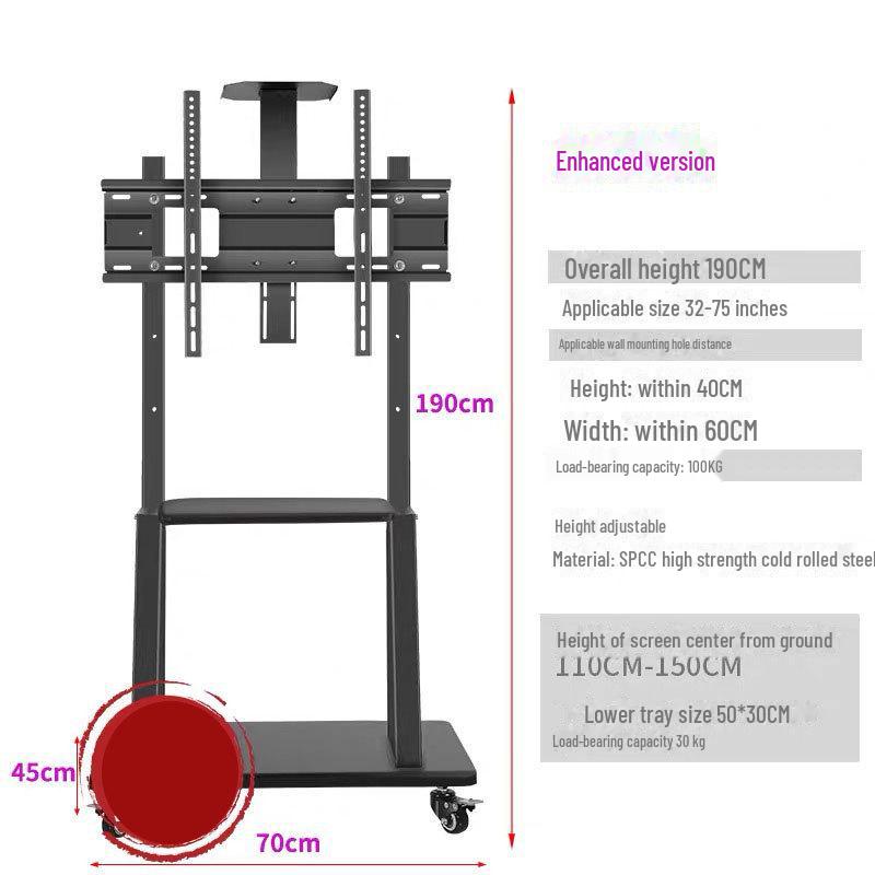Suport TV cu podea mobilă pentru televizoare LCD de 32-75 inch
