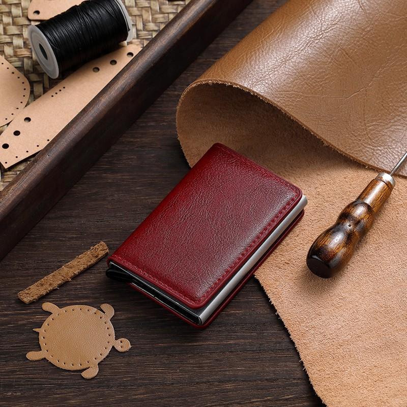 Men's Anti-Theft Magnetic Aluminum Card Holder Wallet