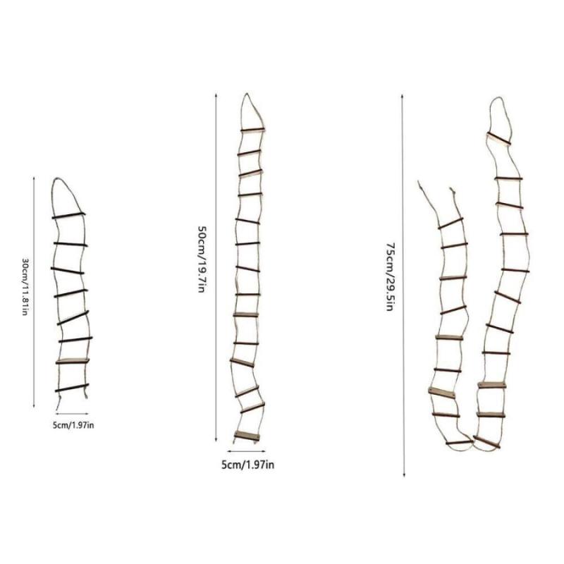 1Pcs Miniature Fairy Garden Decor For Home Courtyard & Mini Landscape Wooden Fairy Bridge Rope Ladder Photography Prop Accessory