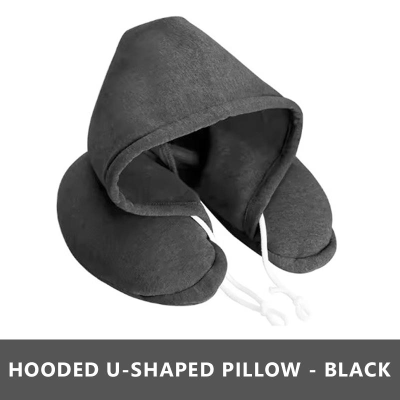 SEAMETAL Car U-shaped Pillow Rear Seat Sleeping Pillow Comfortable Neck Pillows With Hat Shield Privacy Protector Long Trip Rest