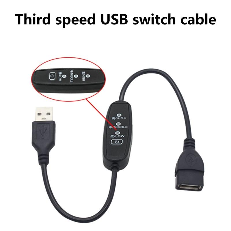 USB-Kabel mit Schaltern Kabelverlängerung Kippschalter für USB-Lampe Stromversorgungslinie Adapter LED-Dimmschalter