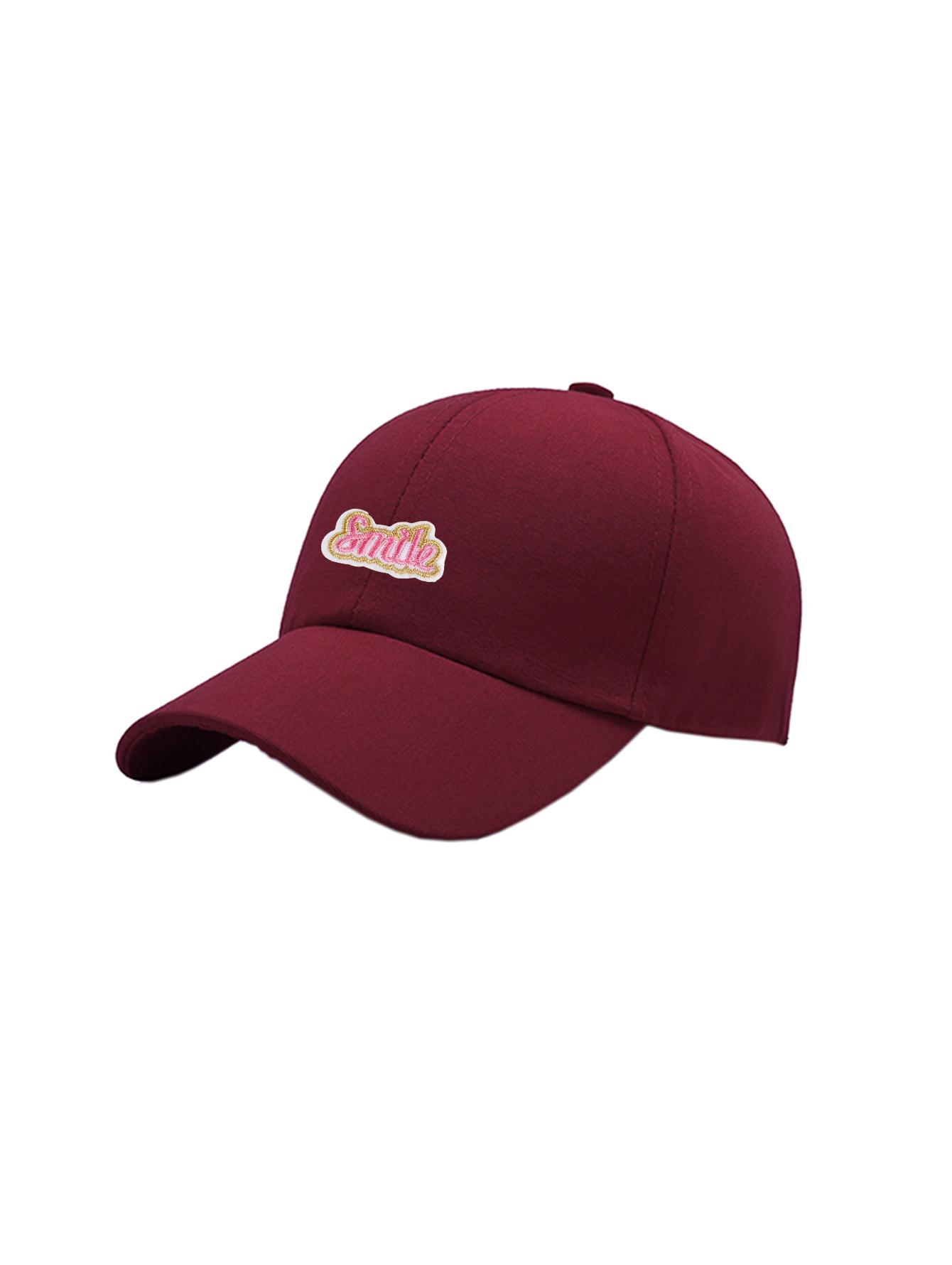 

1PC Couple Style Women s Men s Baseball Cap, Print “Star - Adjustable Snap, Breathable Structure Sun Visor, Casual Outdoor One Size бордовий