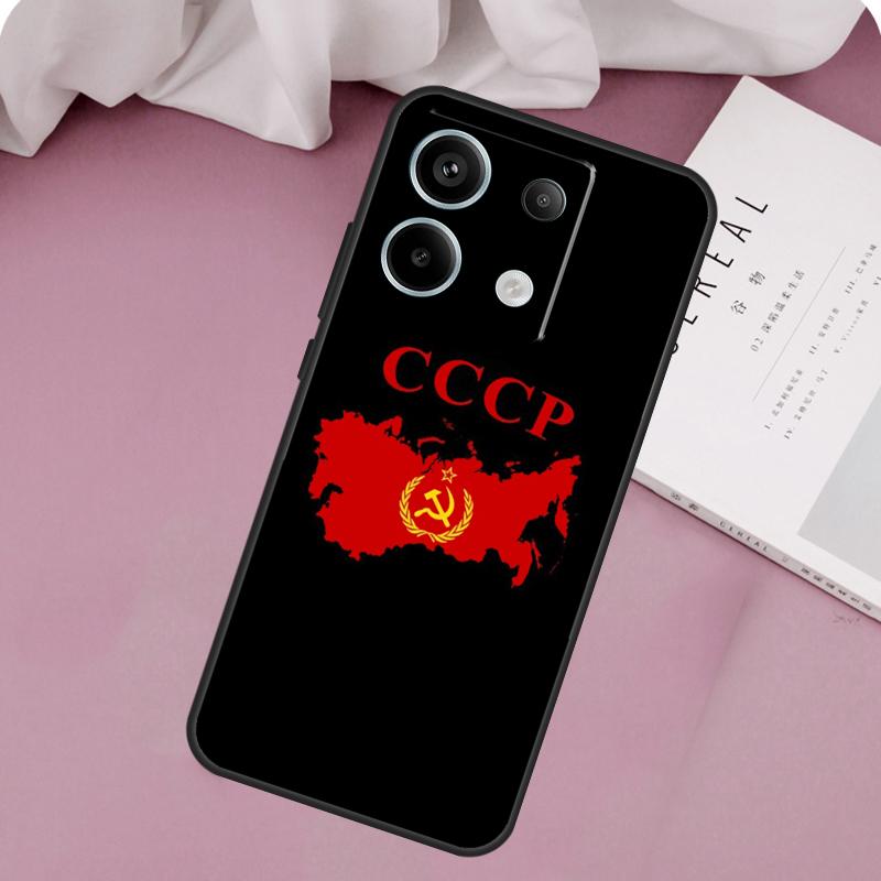 Red Soviet Union USSR Flag Case For Redmi Note 13 Pro Plus 9 10 11 12 Pro 10S 11S 12S Redmi 12 9C 10C 12C 13C Cover