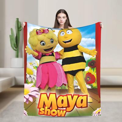 Maya The Bee Blankets Quality Warm  Throw Blanket Winter Picnic Living Room Street Trend Bedspread