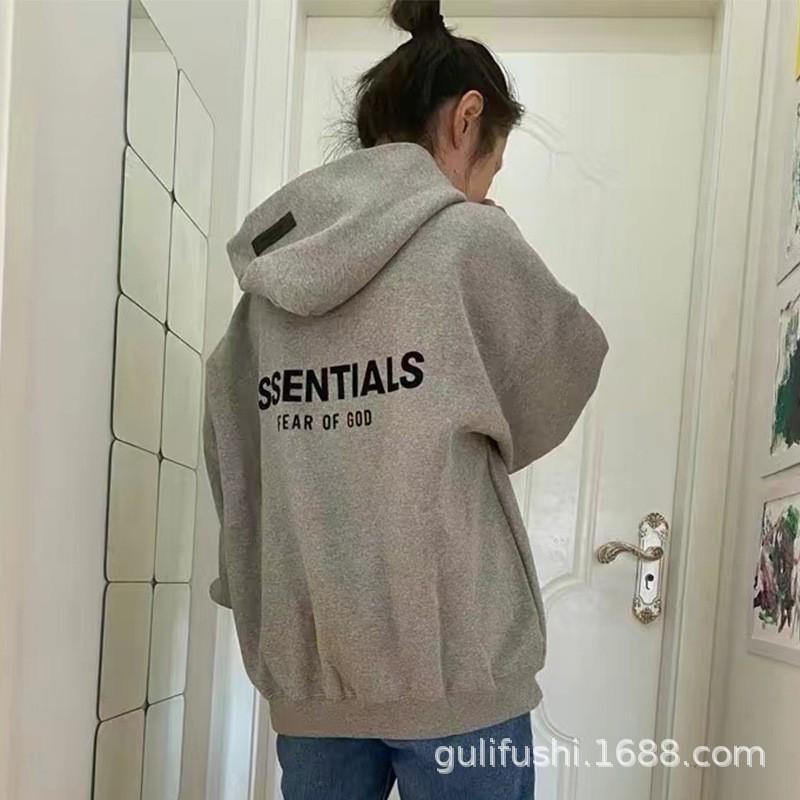 Felpa Streetwear Oversize da Uomo con Stampa sul Retro Misto Cotone Vestibilità Larga Manica Lunga Felpa Autunno