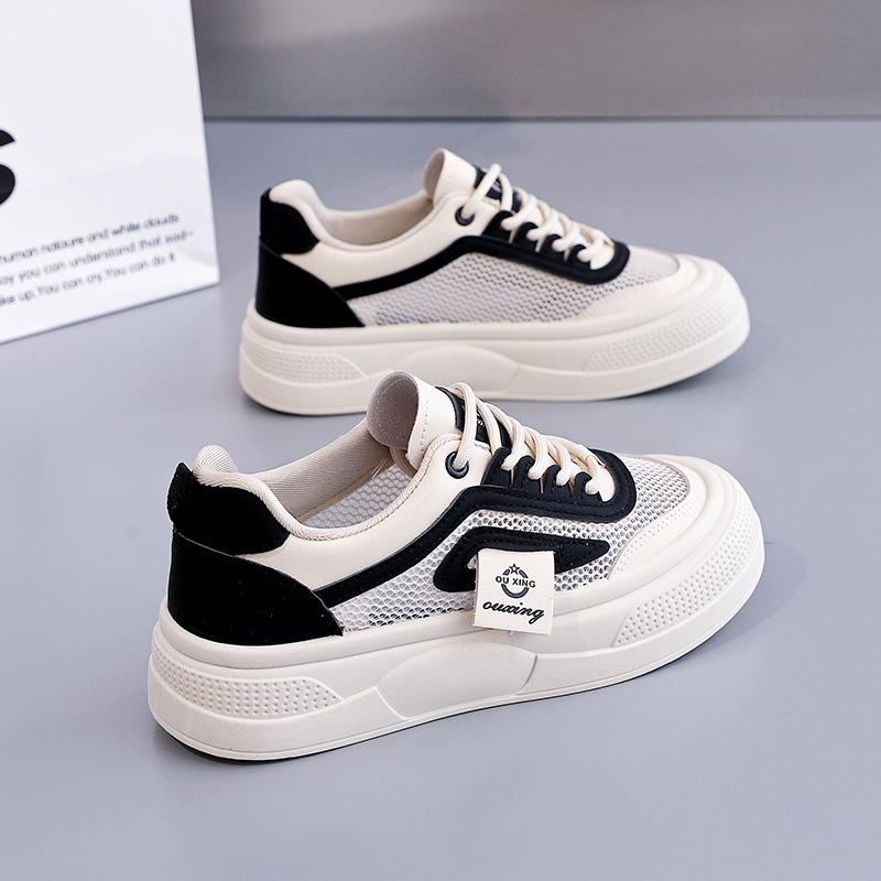 2025 summer little white shoes new Korean version ins female students mesh breathable sports board shoes casual shoes women 2011