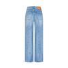 Navigare Women's Lightweight Straight Wide-Leg Denim Trousers