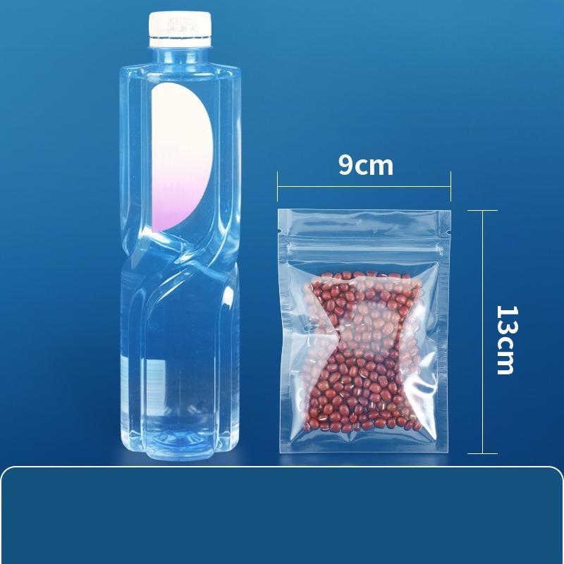 Double Layered 0.14mm Flat Bottom Seal Pocket Transparent Plastic Sealed Bag Suitable for Vegetable Dried Fruit Tea Leisure Fruit Packaging Storage