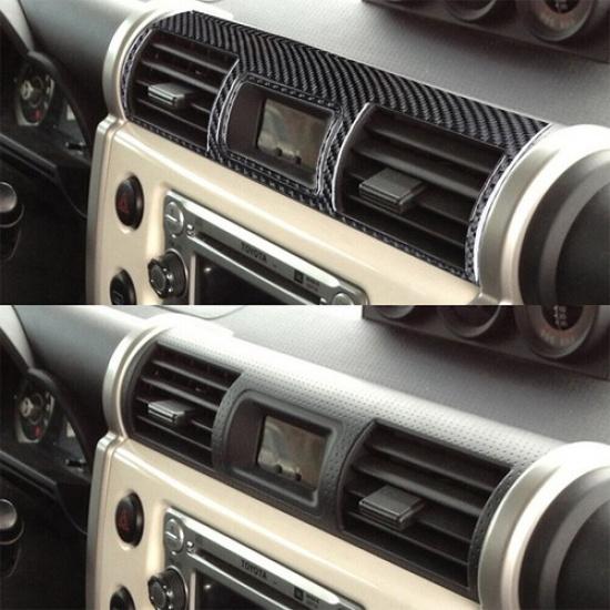 Carbon Fiber Interior Center Air Vent Cover Trim For FJ Cruiser 2007-14
