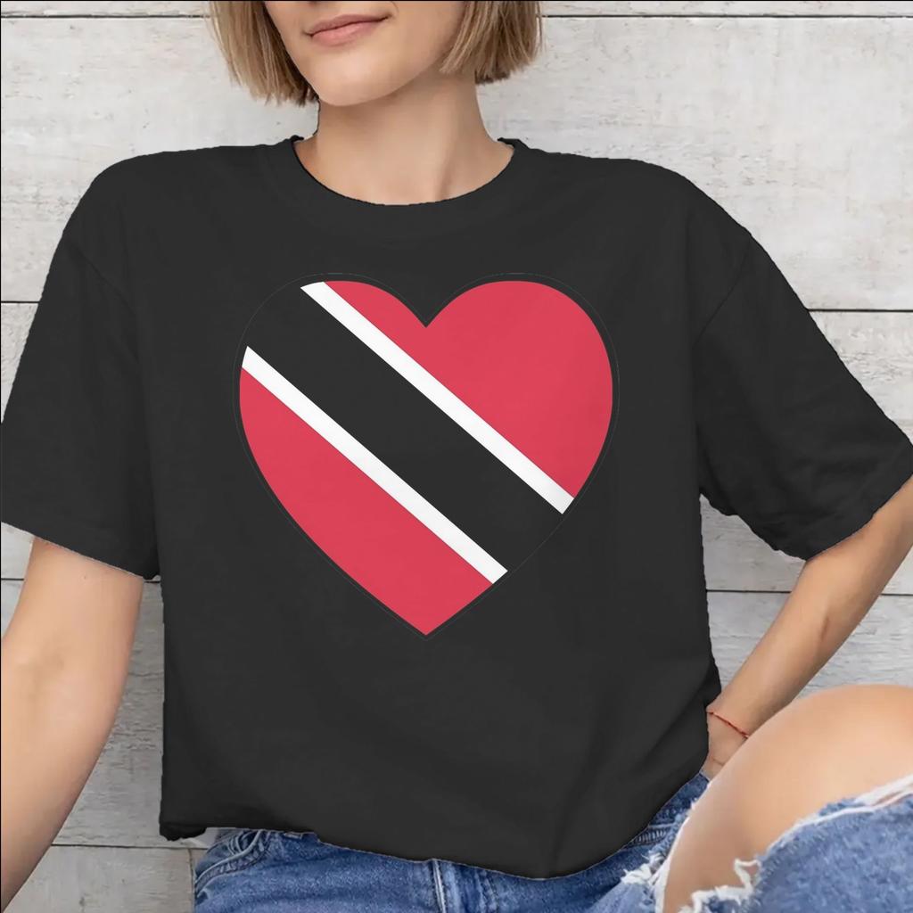 Trinidad and Tobago Flag Football Printed T Shirt Unisex Unisex Cotton Tee Shirt Clothes