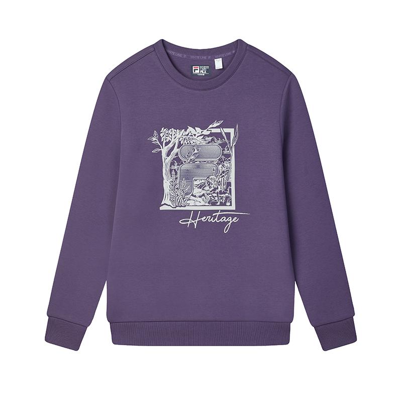 FILA Fashion Casual Treehouse Hoodie Men hoodies Dark-Night-Purple F11M518208FDP