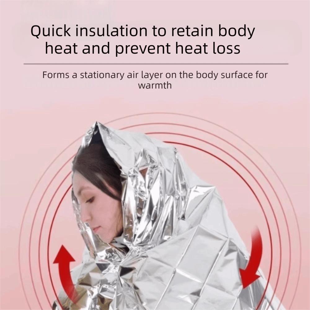 Waterproof Survival Blanket Windproof Foil Blanket Camping Mat Pad Space Blanket Marathons