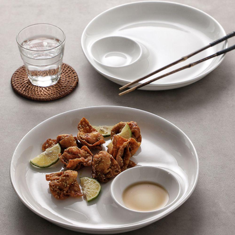 Melamine Appetizer Plates Imitation Porcelain Snack Serving Platter Food Serving Tray  Dessert