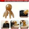 2/4pcs Handheld Octopus Head Massage Comb - Transparent Plastic Scalp Tool for Relaxing Meridian and Acupoint Massage