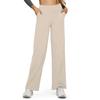 Women's Casual High-waisted Straight-leg Pants, Loose Pocket Yoga Pants