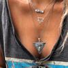 New Bohemian Triangular Turquoise Multi-Layer Necklace Wish