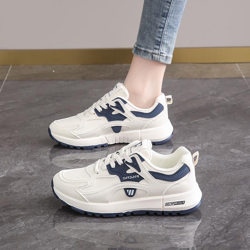 Fashion Casual Women White Shoes Adult Sneakers Ins Version Dad Shoes Women 2025 Spring Student Running Sports Thick Bottom Heightening