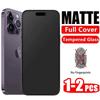 1/2Pcs Matte Tempered Glass For iPhone 15 14 12 11 13 Pro Max Frosted Screen Protectors For iPhone 11 12 13 14 15 Plus Glass Fil 2
