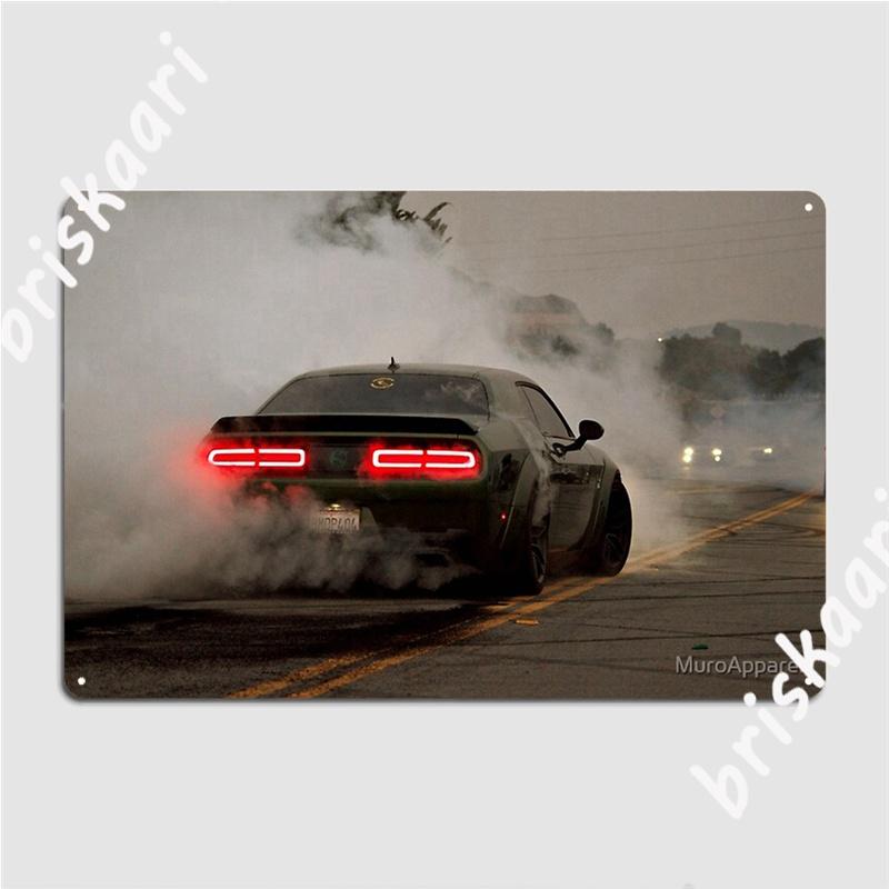

Challenger Hellcat Srt Burnout Metal Signs Poster Kitchen Designing Wall Mural Tin sign Posters 20x30cm