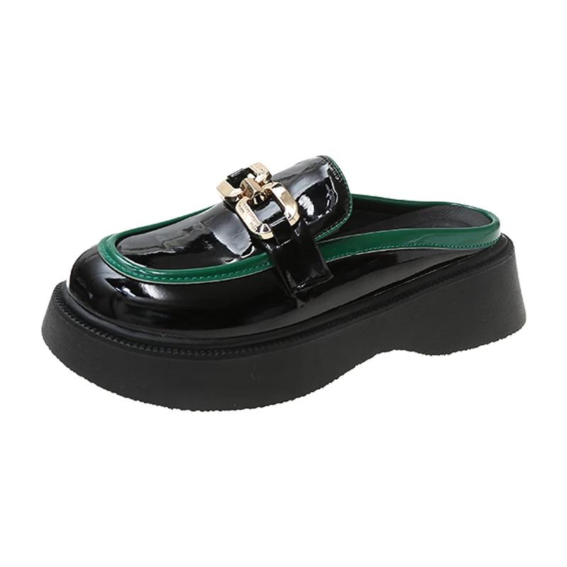 Thick Bottom Round Head Combination Fashion Comfortable Non-slip Breathable Single Shoes Women Fashionable Slippers