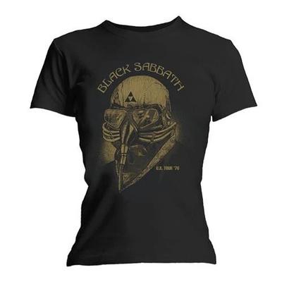 Black Sabbath Damen Slim Fit T-Shirt: US-Tour 1978 (Eng passend) OFFIZIELL Neu