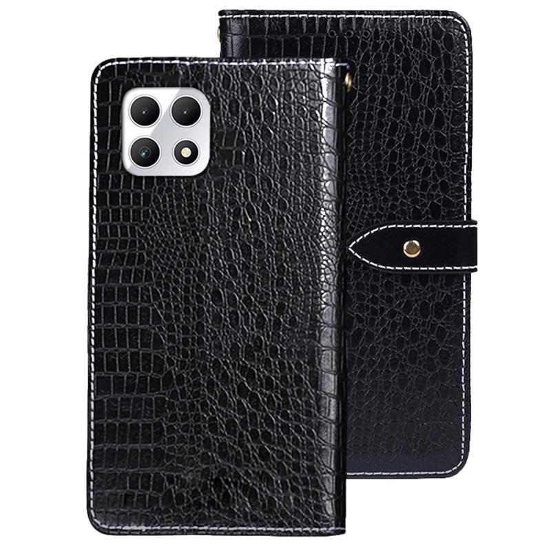

For T-Mobile REVVL 7/T Phone 2 Case Crocodile Texture Leather Wallet Phone Cover Black