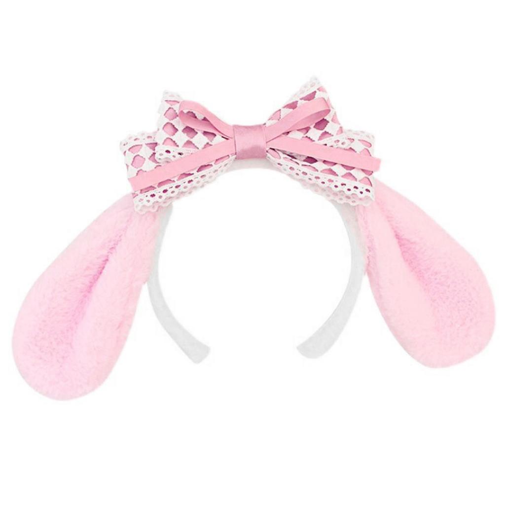 Sweet Style Tiara Women Students Photoshoot Hairband Cartoon Melody Ears Bowknot Headbands Plush Fluffy Hair Hoop