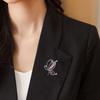 Butterfly Brooch Dazzling Rhinestone Inlay Zinc Alloy Pin Suits Coats Sweaters Scarves Badge Outfit Accessory