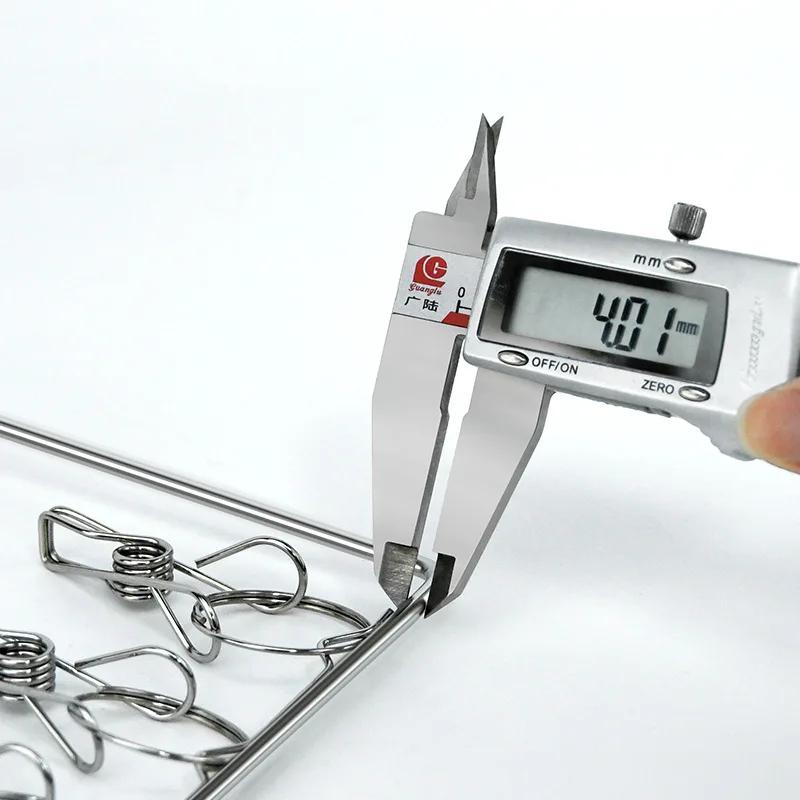 Stainless Steel Clothes Drying Rack,Multifunctional Socks Clips for Bedroom Balcony,2/3Layers Space Saving Closet Organizer