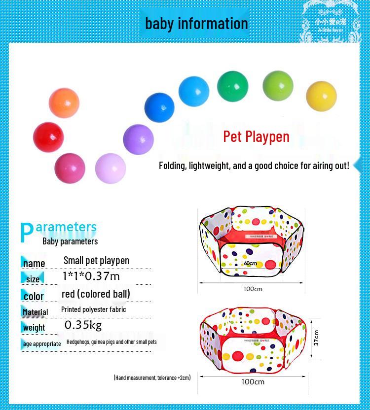 Foldable Rainbow Pet Playpen for Small Animals