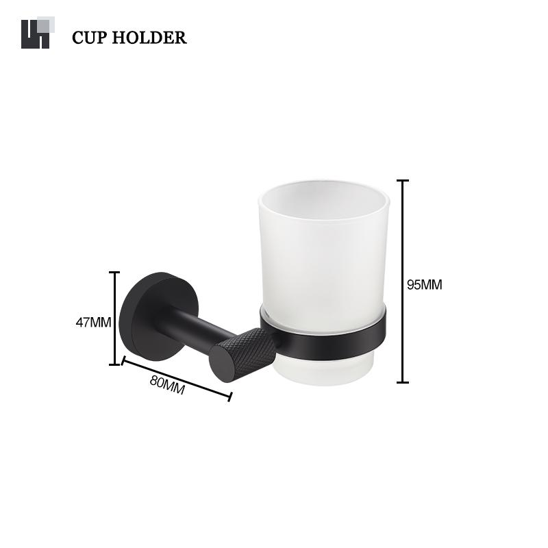 Matte Black Bathroom Accessories Knurled  Towel Bar Bath Robe Hook  Bathroom Hardware Set Shelf for Towels Paper Tissue Hol