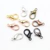 50 Stück Bronze Gold Silber Beschichtet Schwarze Legierung Hummerverschluss Haken für Halskette Armband Kette DIY Schmuckherstellung Fundstücke Zubehör