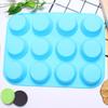 12-hole Round Silicone Cake Mold DIY Silicone Baking Tray